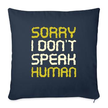 étranger - Housse de coussin décorative 45 x 45 cm - bleu marine - Devant
