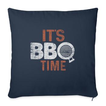 BBQ BBQ - Housse de coussin décorative 45 x 45 cm - bleu marine - Devant