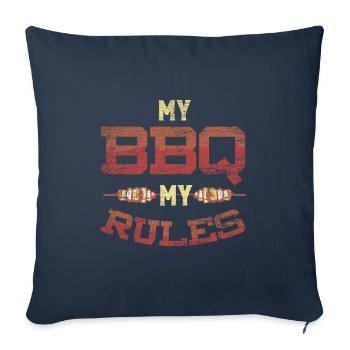 grillage - Housse de coussin décorative 45 x 45 cm - bleu marine - Devant