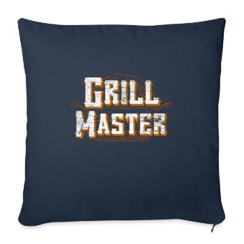 Grill master grill - Housse de coussin décorative 45 x 45 cm - bleu marine - Devant