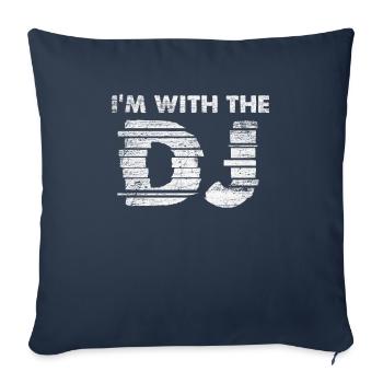 Soirée DJ - Housse de coussin décorative 45 x 45 cm - bleu marine - Devant