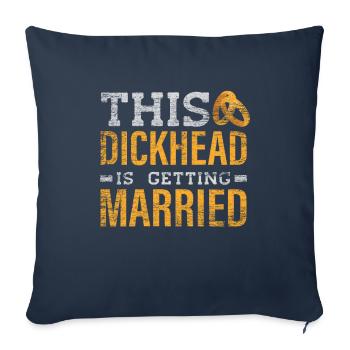 Soirée de célibataire - Housse de coussin décorative 45 x 45 cm - bleu marine - Devant