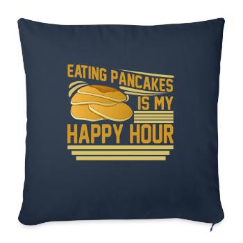 Pancakes pancake gift I breakfast pancake - Housse de coussin décorative 45 x 45 cm - bleu marine - Devant