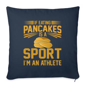 Pancakes pancake gift I breakfast pancake - Housse de coussin décorative 45 x 45 cm - bleu marine - Devant