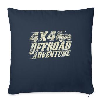 Véhicule tout terrain - Housse de coussin décorative 45 x 45 cm - bleu marine - Devant