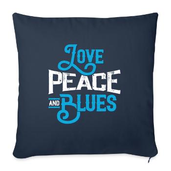 Blues - Housse de coussin décorative 45 x 45 cm - bleu marine - Devant