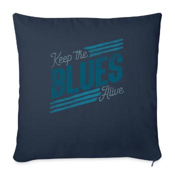 Blues - Housse de coussin décorative 45 x 45 cm - bleu marine - Devant