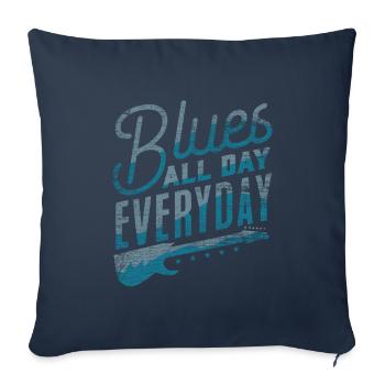 Blues - Housse de coussin décorative 45 x 45 cm - bleu marine - Devant