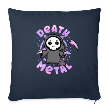 Death Metal Grim Reaper Death Pastel Goth sombre - Housse de coussin décorative 45 x 45 cm - bleu marine - Devant