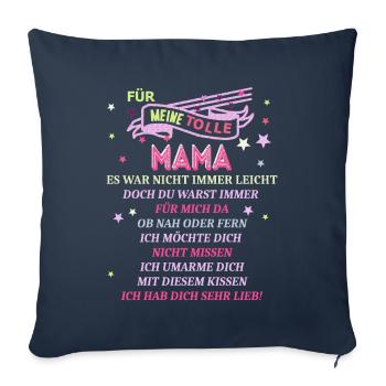 Tolle Mama Kissen Spruch - Sofakissenbezug 45 x 45 cm - Navy - Vorne