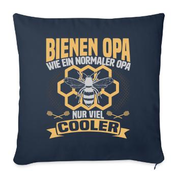 Bienen Opa - Sofakissenbezug 45 x 45 cm - Navy - Vorne