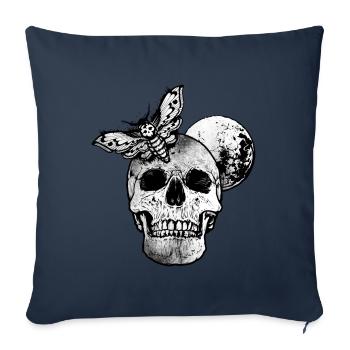 Skull Skull Skull Skirt Gothic - Sofa pillowcase 17,3'' x 17,3'' (45 x 45 cm) - navy - Front