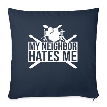 Cadeau batterie I batteur batteur - Housse de coussin décorative 45 x 45 cm - bleu marine - Devant