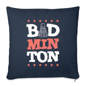 Badminton Sport Federball - Sofa pillowcase 17,3'' x 17,3'' (45 x 45 cm) - navy - Front