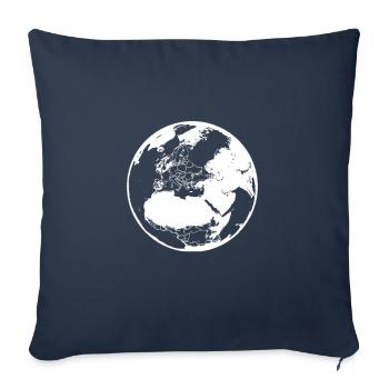 Terre - Housse de coussin décorative 45 x 45 cm - bleu marine - Devant