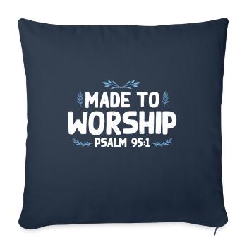 Bibelvers Gebet Glaube Gott - Sofakissenbezug 45 x 45 cm - Navy - Vorne