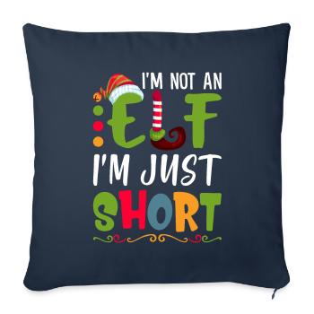 Je ne suis pas un elfe, je suis juste un petit sarcasme drôle - Housse de coussin décorative 45 x 45 cm - bleu marine - Devant