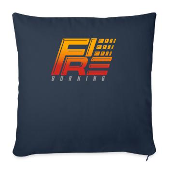 Feu - Housse de coussin décorative 45 x 45 cm - bleu marine - Devant