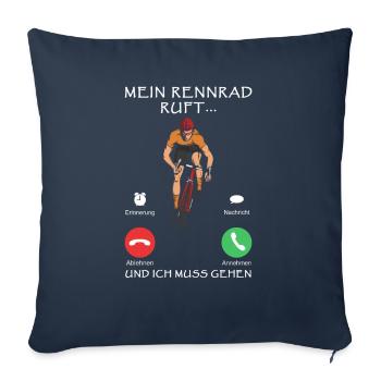 Mein Rennrad Ruft Und Ich Muss Gehen - Sofakissenbezug 45 x 45 cm - Navy - Vorne