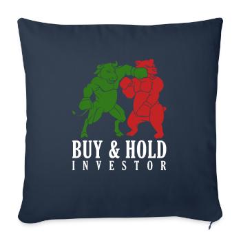 Buy & hold investor - Sofa pillowcase 17,3'' x 17,3'' (45 x 45 cm) - navy - Front