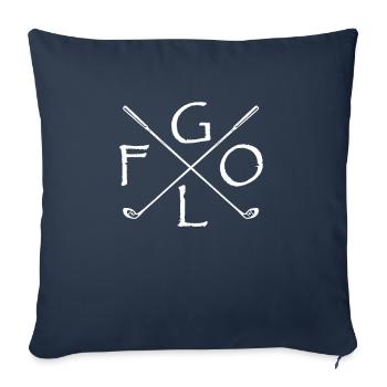 GOLF croisé - Housse de coussin décorative 45 x 45 cm - bleu marine - Devant