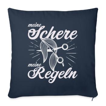 Meine Schere meine Regeln - Sofakissenbezug 45 x 45 cm - Navy - Vorne