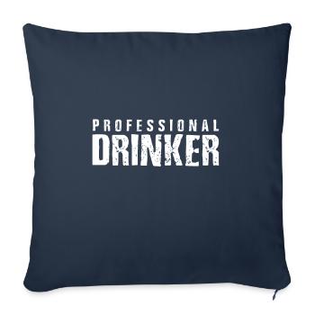 Drink - Sofa pillowcase 17,3'' x 17,3'' (45 x 45 cm) - navy - Front