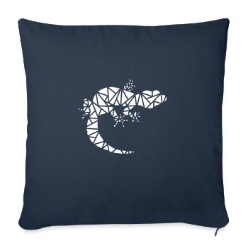 lézard - Housse de coussin décorative 45 x 45 cm - bleu marine - Devant