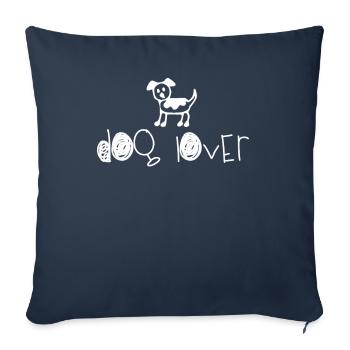 Dog lover - Sofa pillowcase 17,3'' x 17,3'' (45 x 45 cm) - navy - Front