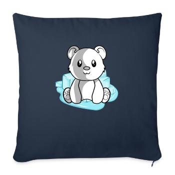 Ours polaire ours polaire - Housse de coussin décorative 45 x 45 cm - bleu marine - Devant