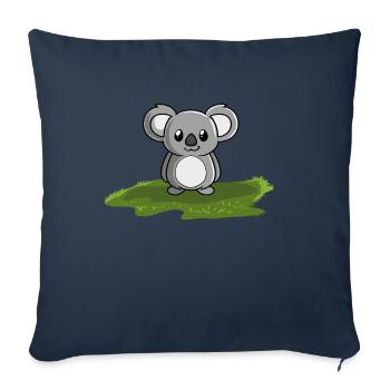 Ours koala koala - Housse de coussin décorative 45 x 45 cm - bleu marine - Devant