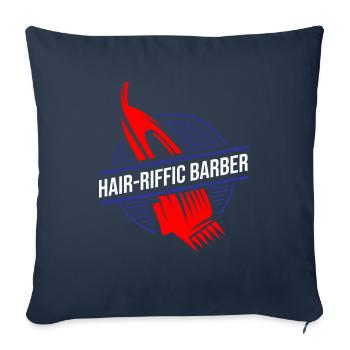 Barber Barbershop Barber Barbe - Housse de coussin décorative 45 x 45 cm - bleu marine - Devant