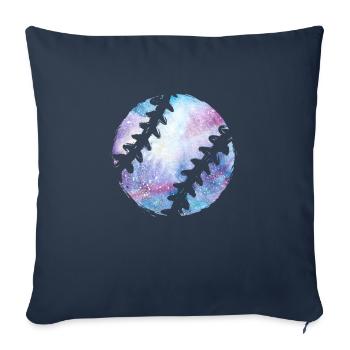 Joueur de baseball de baseball - Housse de coussin décorative 45 x 45 cm - bleu marine - Devant
