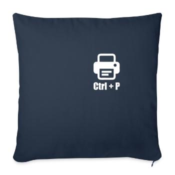 printer - Sofa pillowcase 17,3'' x 17,3'' (45 x 45 cm) - navy - Front
