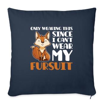 Furry Fandom Furries Fursona - Sofa pillowcase 17,3'' x 17,3'' (45 x 45 cm) - navy - Front