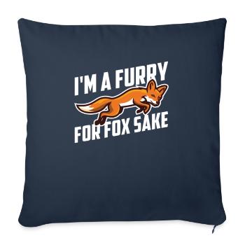 Furry Fandom Furries Fursona - Sofa pillowcase 17,3'' x 17,3'' (45 x 45 cm) - navy - Front