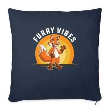 Furry Fandom Furries Fursona - Sofa pillowcase 17,3'' x 17,3'' (45 x 45 cm) - navy - Front