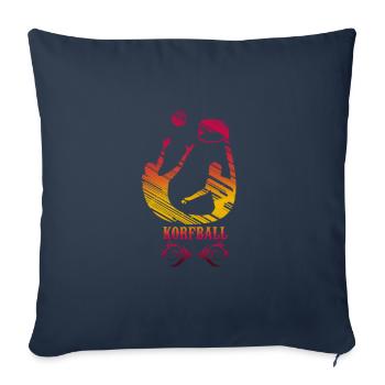 Idée cadeau Korfball énonciation drôle - Housse de coussin décorative 45 x 45 cm - bleu marine - Devant
