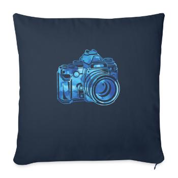 Fotograf Photograph Fotografie Kamera - Sofakissenbezug 45 x 45 cm - Navy - Vorne