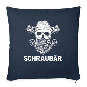 Cadeau cool de mécanicien et mécanicien automobile - Housse de coussin décorative 45 x 45 cm - bleu marine - Devant