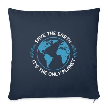 Klimaschutz Naturschutz - Sofakissenbezug 45 x 45 cm - Navy - Vorne
