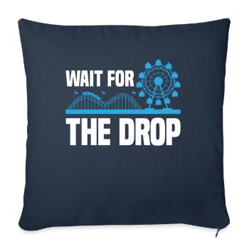 Parc à thème amusant pour les amoureux des montagnes russes - Housse de coussin décorative 45 x 45 cm - bleu marine - Devant