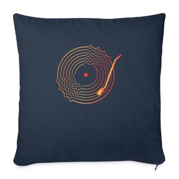 Vinyl record - Sofa pillowcase 17,3'' x 17,3'' (45 x 45 cm) - navy - Front