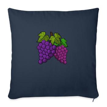Grain de raisin - Housse de coussin décorative 45 x 45 cm - bleu marine - Devant