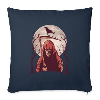 Halloween Sensenmann Rabe Mond - Sofakissenbezug 45 x 45 cm - Navy - Vorne