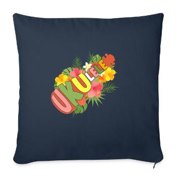 Uke ukulele - Sofa pillowcase 17,3'' x 17,3'' (45 x 45 cm) - navy - Front