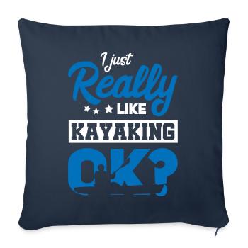 Kajak Kayak Kajaker - Sofakissenbezug 45 x 45 cm - Navy - Vorne