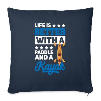 Kajak Kayak Kajaker - Sofakissenbezug 45 x 45 cm - Navy - Vorne