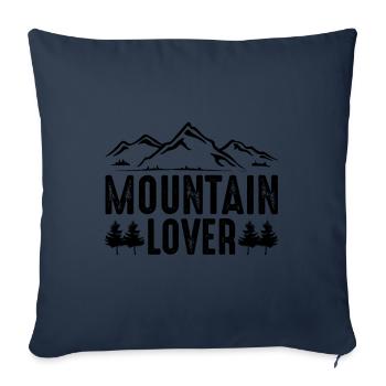 Mountains Lover saying Mountains - Sofa pillowcase 17,3'' x 17,3'' (45 x 45 cm) - navy - Front