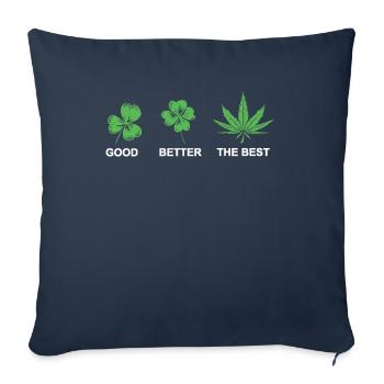 Cooles Marihuana Weed Smoker Geschenk - Sofakissenbezug 45 x 45 cm - Navy - Vorne